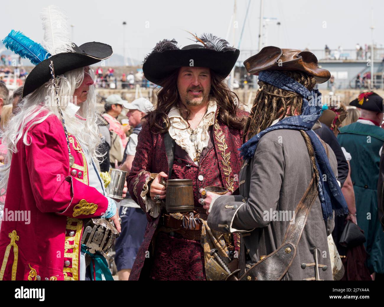 Three Pirate, Brixham Pirate Festival 2022, Devon, Royaume-Uni Banque D'Images