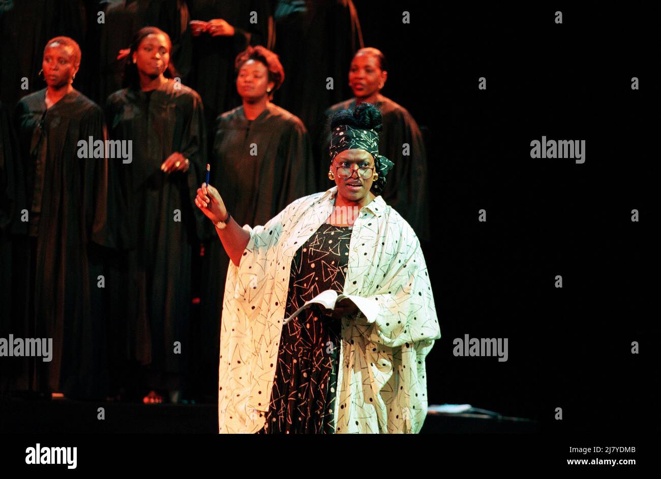 Jessye Norman répète pour des représentations de JESSYE NORMAN : THE SACRED ELLINGTON au Barbican Theatre, Londres EC2 les 29 et 31/07/1999 un concert du Centenaire d'Ellington présentant les chansons sacrées de Duke Ellington Banque D'Images