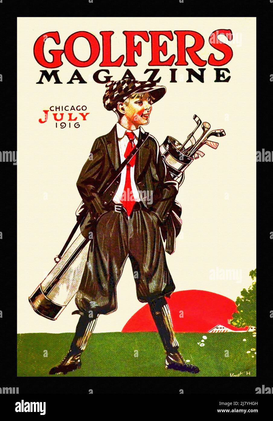 Le Magazine Du Golfeur Juillet 1916 Banque D'Images