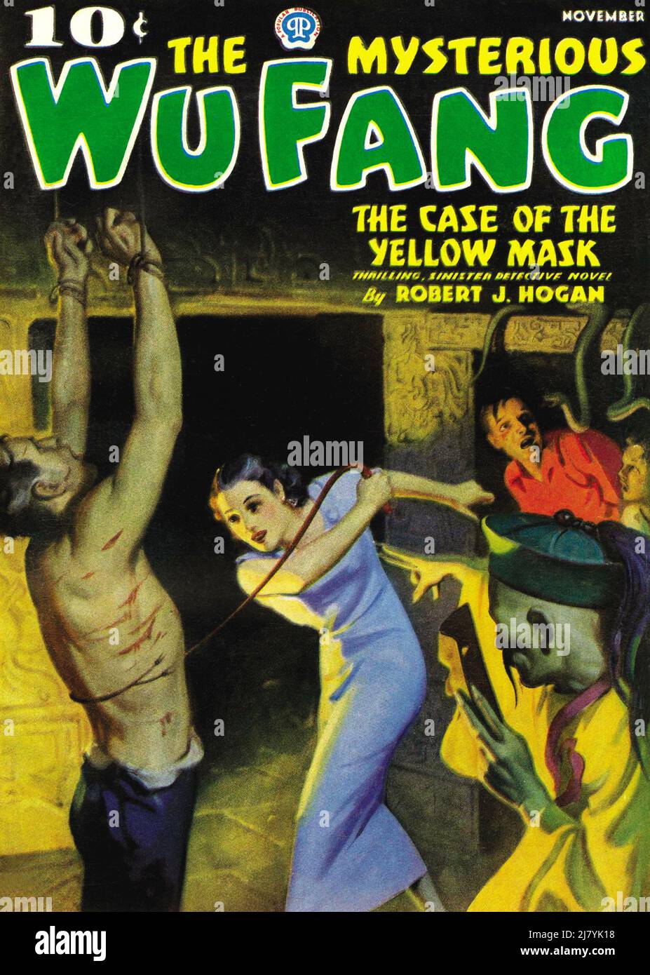 Le cas du masque jaune Banque D'Images