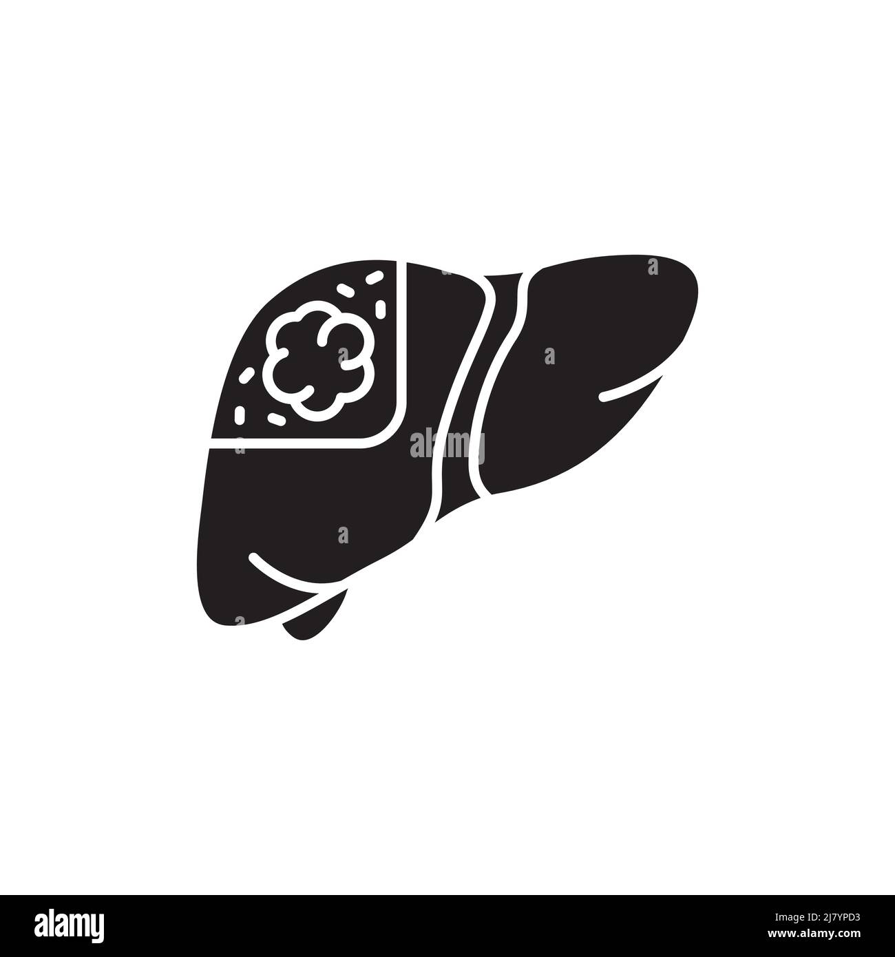 Icône de ligne de couleur de foie de cancer.Maladies humaines.Pictogramme pour page Web, application mobile, Promo. Illustration de Vecteur