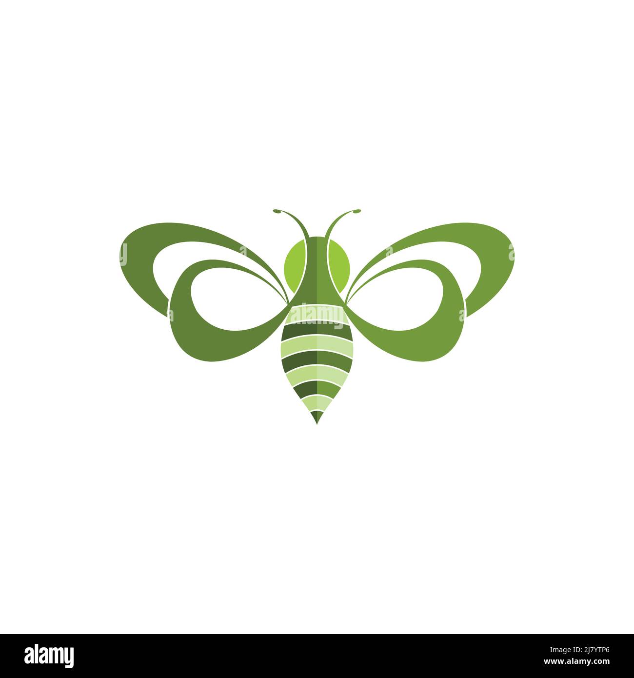 Modèle de conception d'insecte logo abeille Illustration de Vecteur