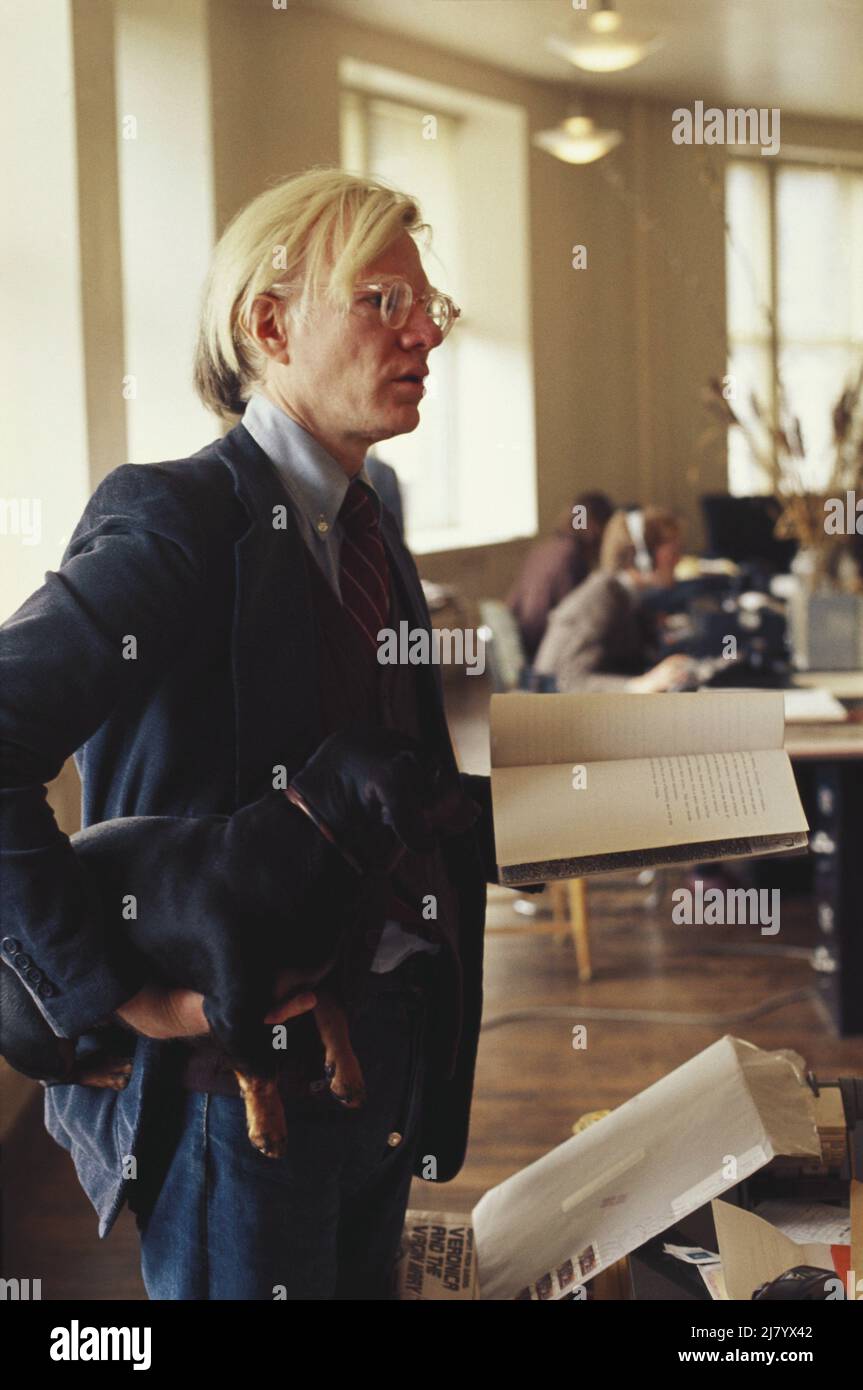 Andy Warhol, artiste pop américain, 1975 Banque D'Images