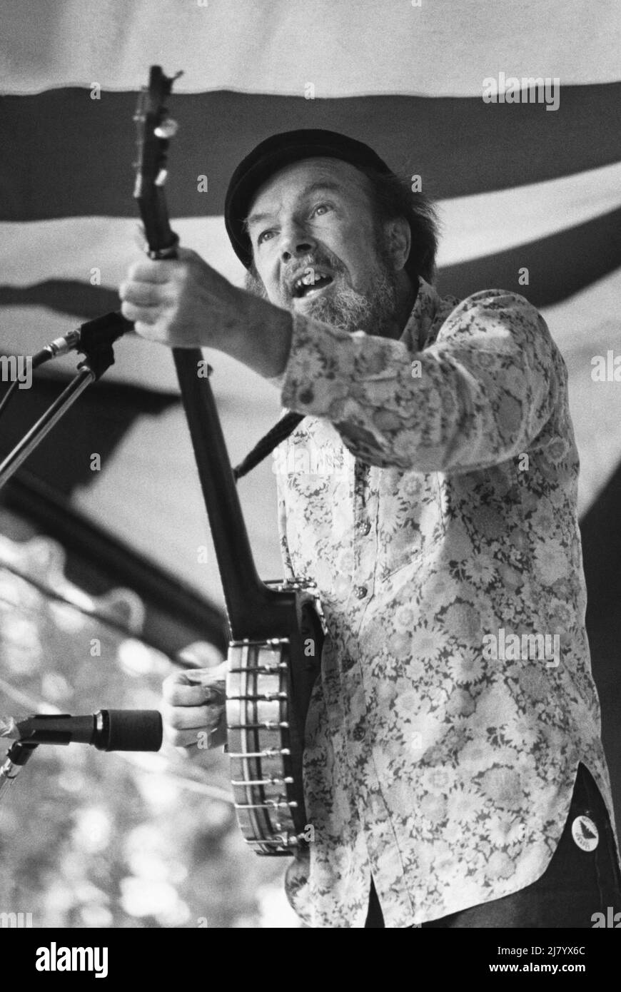 Pete Seeger, 1975 Banque D'Images