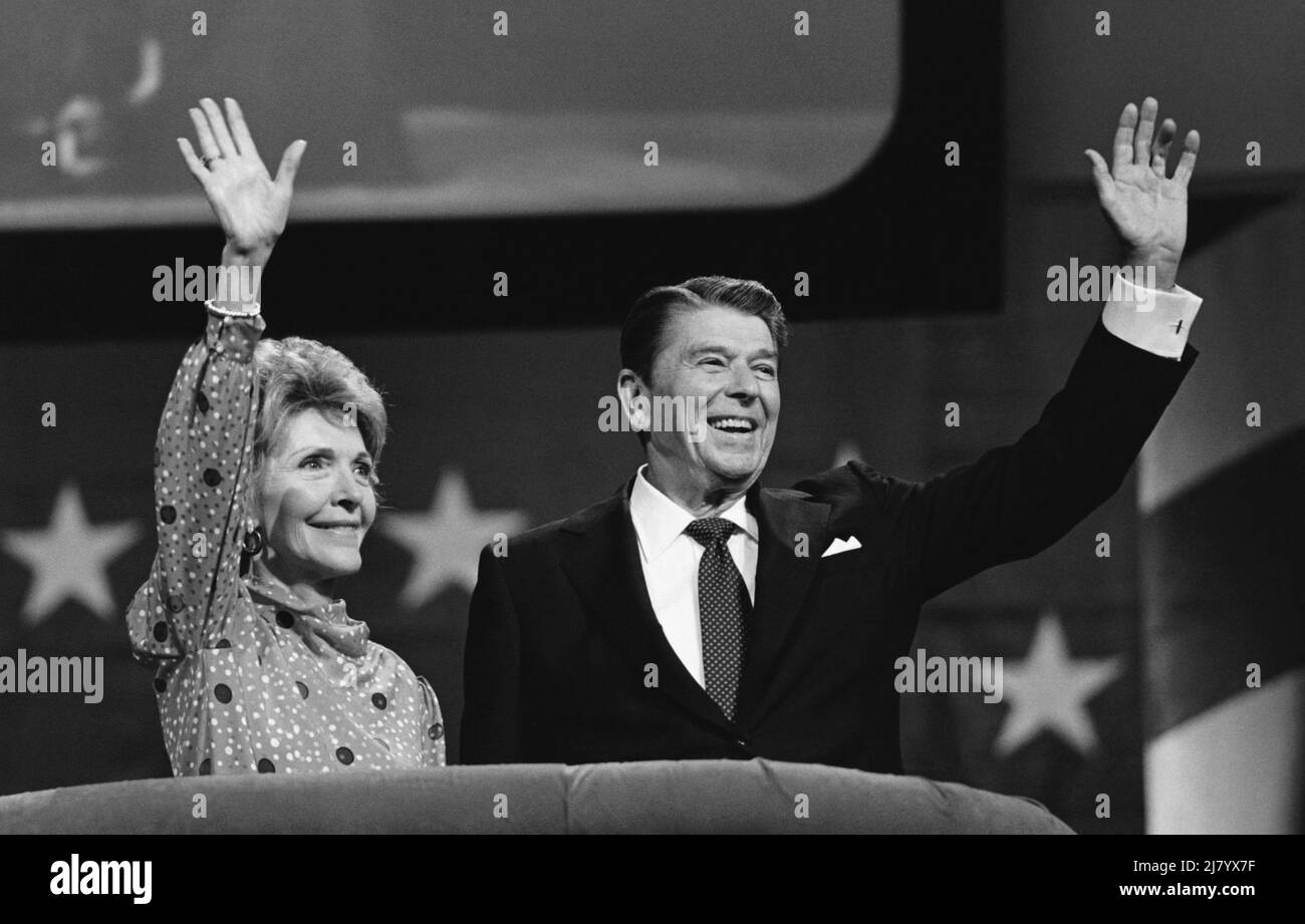 Ronald et Nancy Reagan Banque D'Images