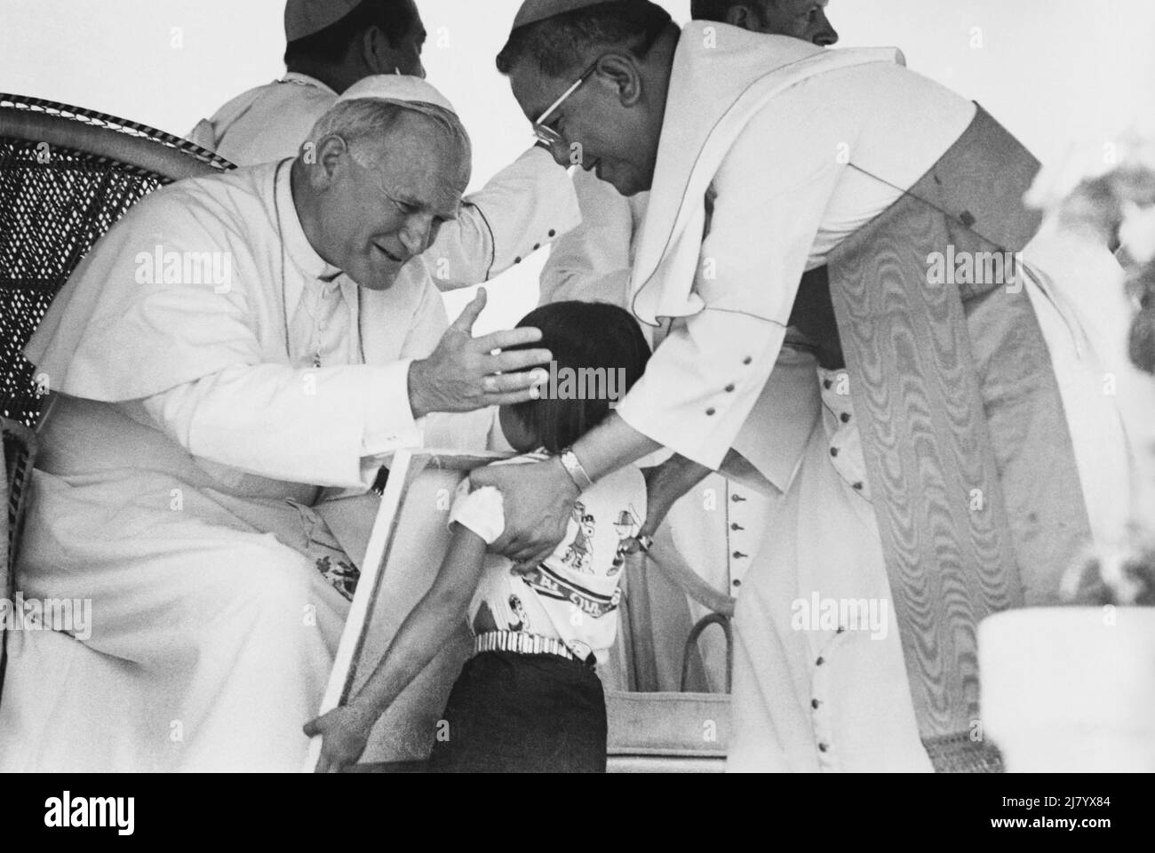 Le pape Jean-Paul II aux Philippines Banque D'Images