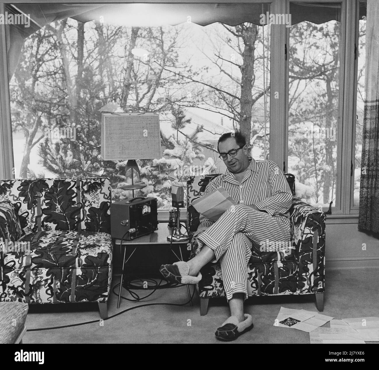 Cedric Adams, radiodiffuseur, 1960 Banque D'Images