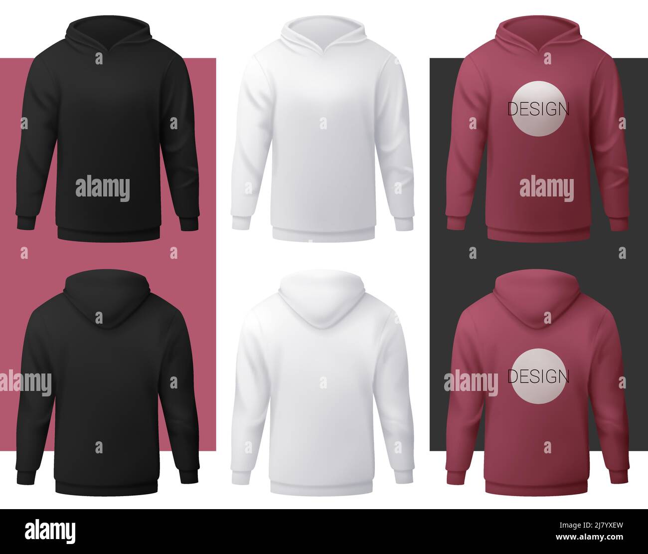 Pull à capuche vectoriel en maille à dégradé. Illustration modifiable Illustration de Vecteur