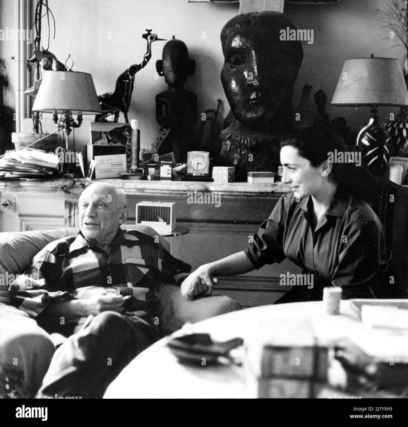 Pablo Picasso et Jacqueline Roque, 1957 Banque D'Images