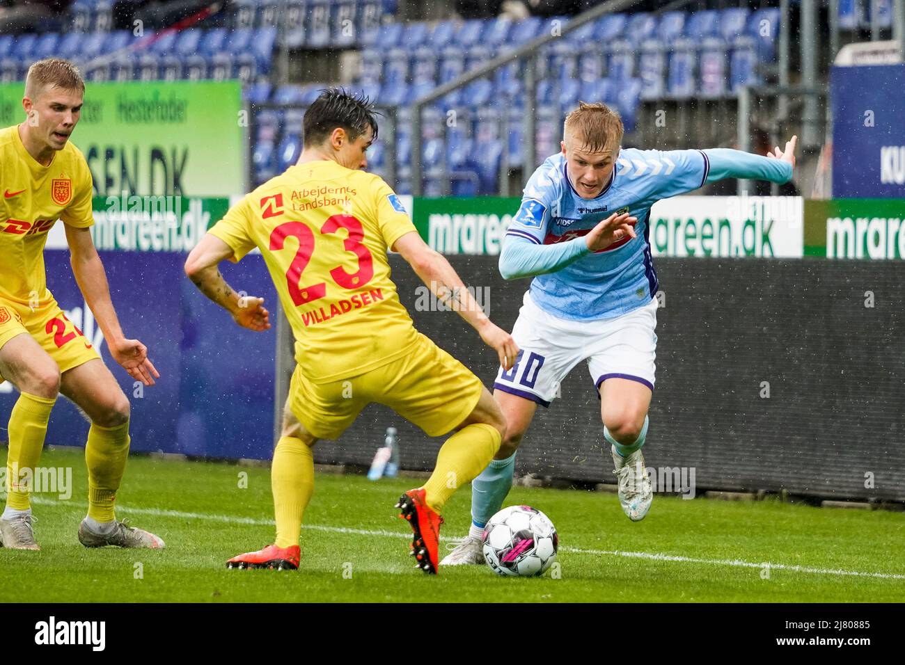 Haderslev, Danemark. 11th mai 2022. Isak Jensen (30) de Soenderjyske vu pendant le match Superliga de 3F entre Soenderjyske et le FC Nordsjaelland au parc Sydbank à Haderslev. (Crédit photo : Gonzales photo/Alamy Live News Banque D'Images