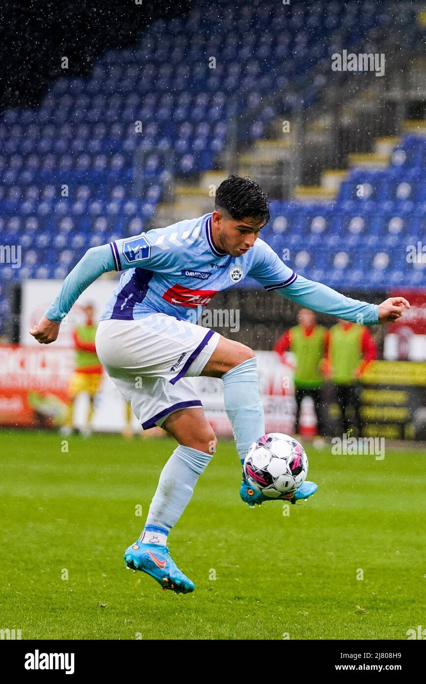 Haderslev, Danemark. 11th mai 2022. José Gallegos (15) de Soenderjyske vu pendant le match Superliga de 3F entre Soenderjyske et le FC Nordsjaelland au parc de Sydbank à Haderslev. (Crédit photo : Gonzales photo/Alamy Live News Banque D'Images