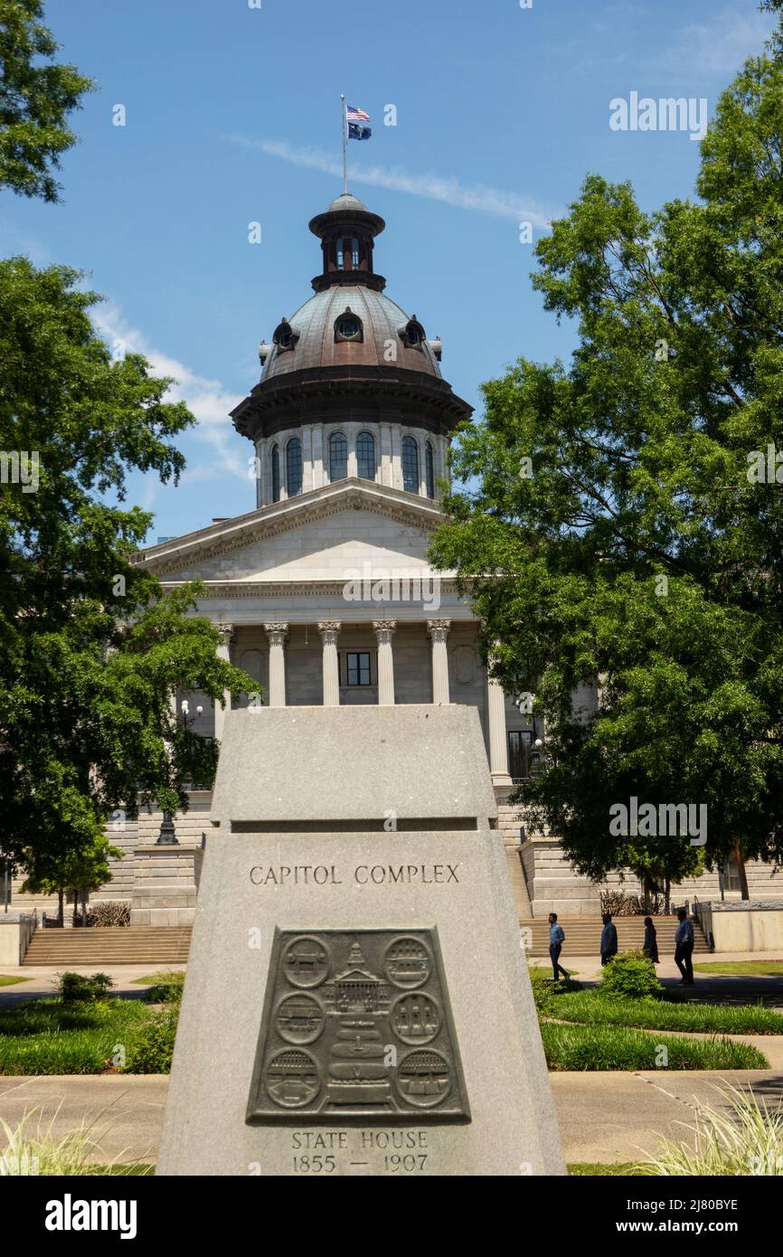 Monument d'histoire afro-américaine au bâtiment de la capitale de la Caroline du Sud Columbia SC Banque D'Images