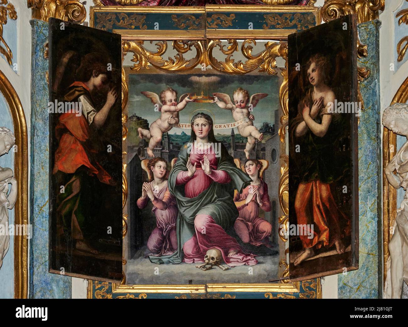 Maria Grazia Divina - olio su tavola - Raffaellino del Colle - 1555 - gli  angeli sono dipinti da Cherubino Alberti - XVI secolo - Sansepolcro (AR  Photo Stock - Alamy
