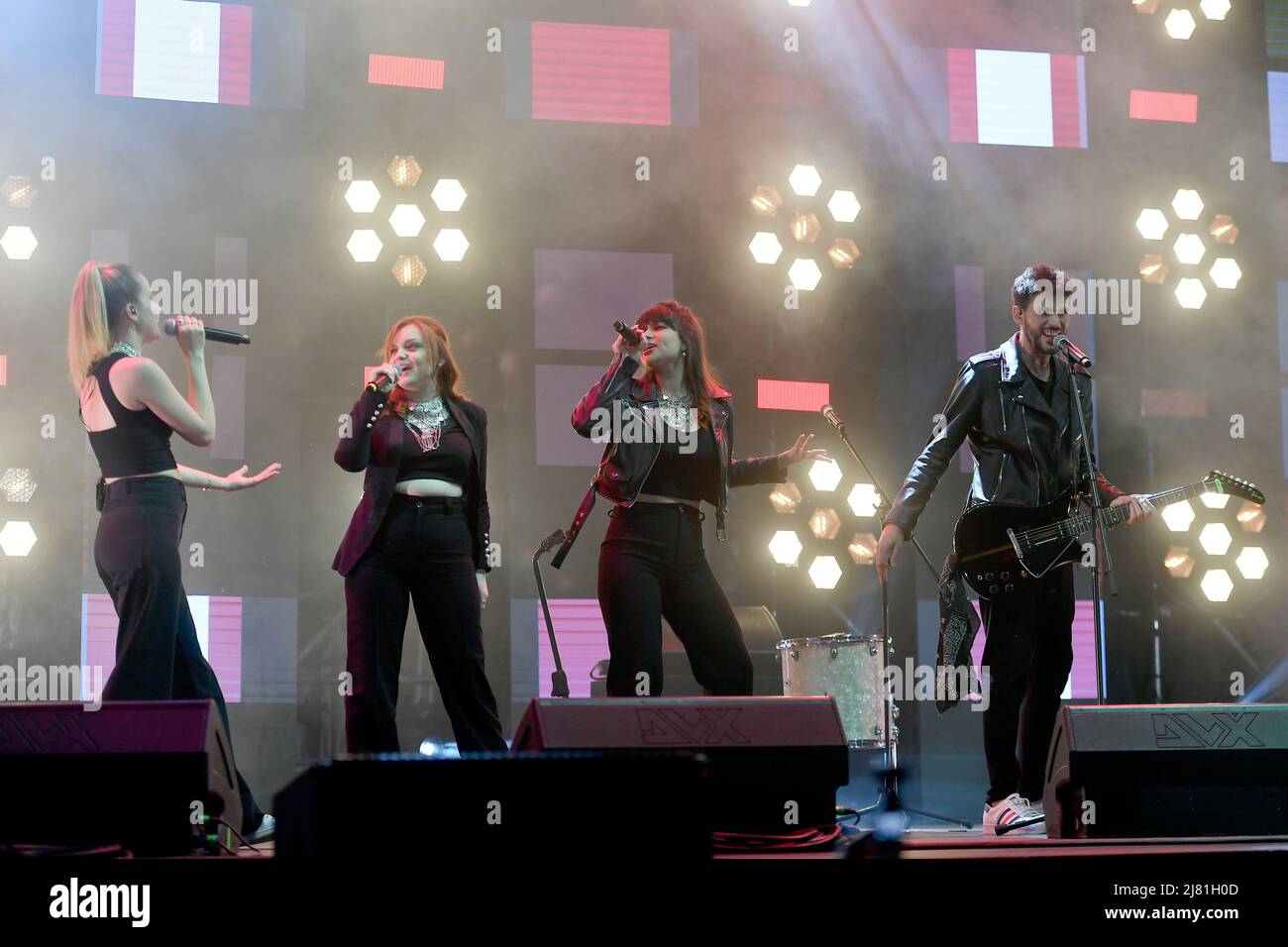 Turin, Italie. 11th mai 2022. Turin, 11 mai 2022, ItalyEurovision Village, Parco del Valentino groupes qu'ils représentent : France, Norvway, Ukraine au Concours Eurovision de la chanson 2022 Alan & Ahez (France) crédit : Agence photo indépendante/Alay Live News Banque D'Images