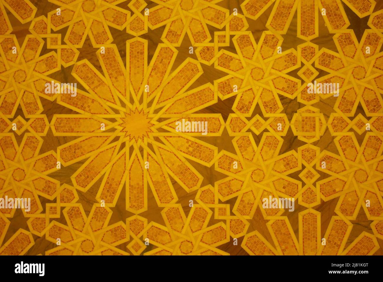 Carreaux muraux géométriques dans le design islamique, Qasr al Watan, le palais présidentiel des Émirats arabes Unis, Abu Dhabi, eau Banque D'Images