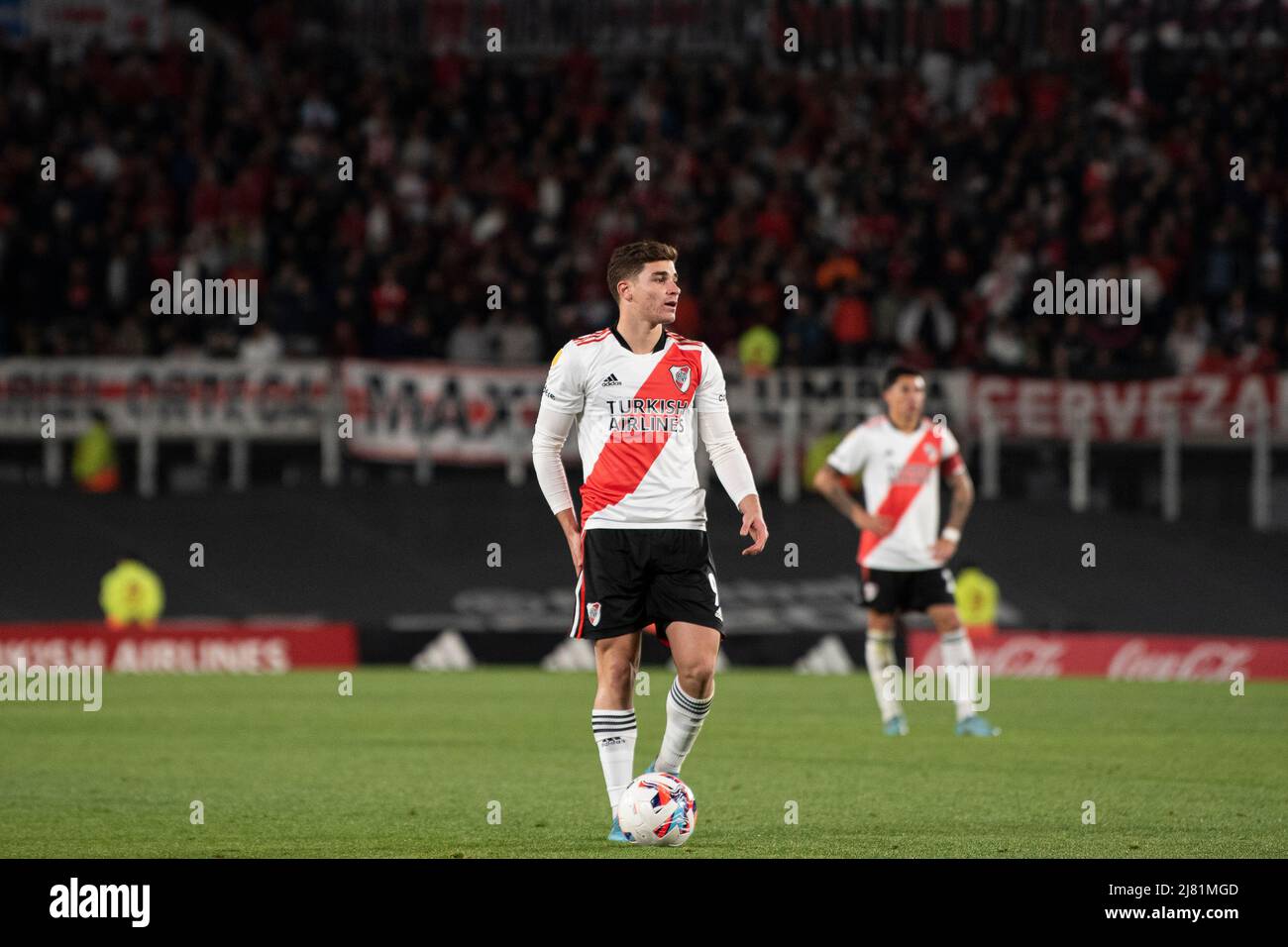 Julian Alvarez de la plaque de rivière vu lors du match Copa de la Liga de 2022 entre la plaque de rivière et le Tigre à l'Estadio Mas Monumental. Score final; River plate 1:2 Tigre. (Photo de Manuel Cortina / SOPA Images / Sipa USA) Banque D'Images