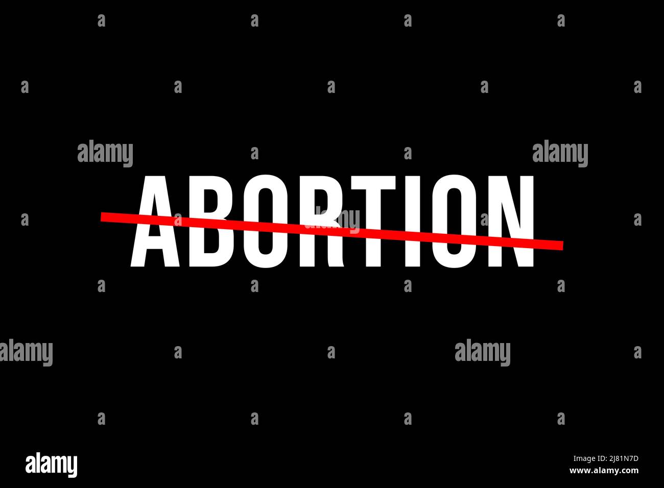 Contre l'avortement affiche, bannière ou fond Banque D'Images
