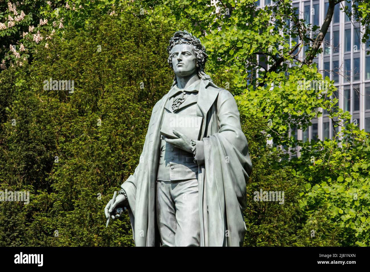 Monument Friedrich Schiller, parc Taunusanlage, Francfort-sur-le-main, Hesse, Allemagne Banque D'Images