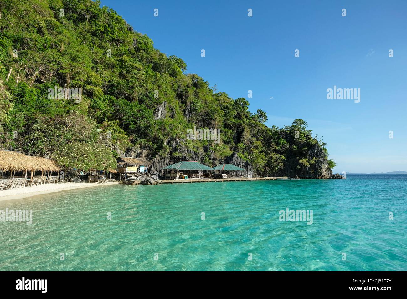 Coron, Philippines - 2022 mai : saut d'île à Coron le 9 mai 2022 à Palawan, Philippines. Banque D'Images