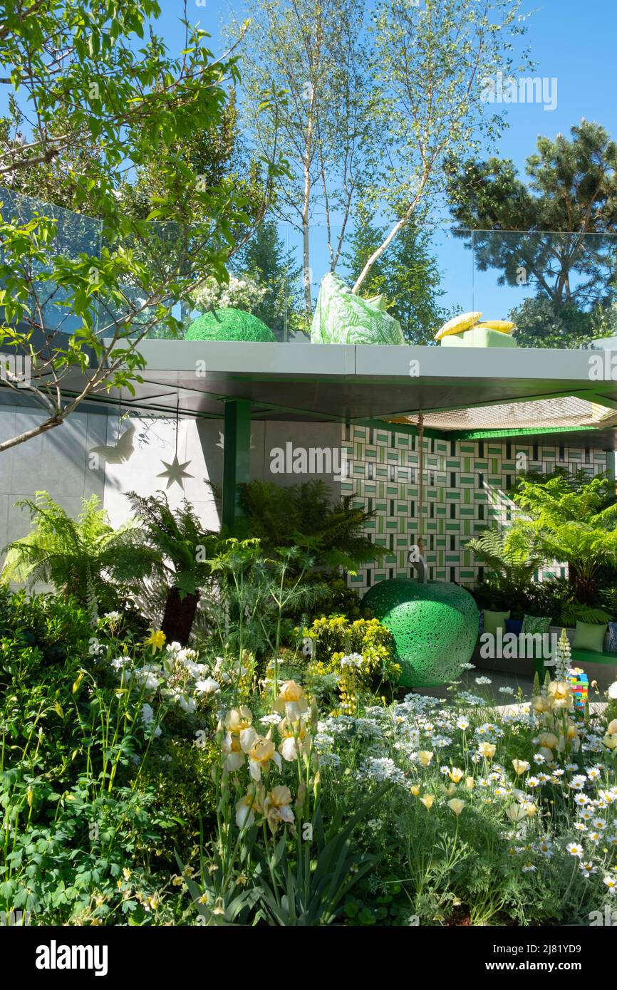 La charité les doigts verts jardin, un spectacle jardin au RHS Chelsea Flower Show 2019, Londres, Royaume-Uni Banque D'Images