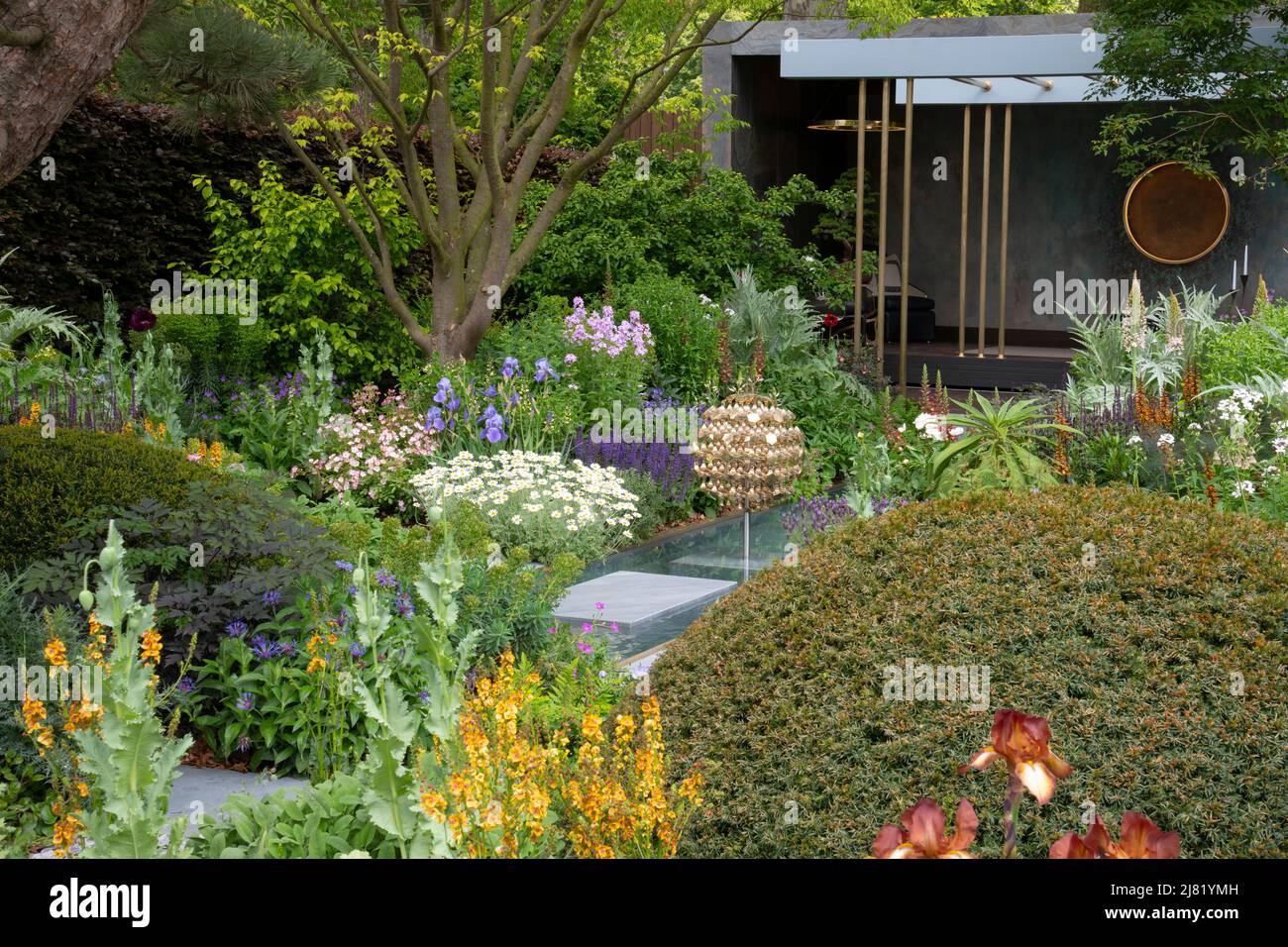 Le Morgan Stanley jardin conçu par Chris Eugène Riedweg et gagnant d'une médaille d'or dans la catégorie show garden au Chelsea Flower Show 2019 Banque D'Images