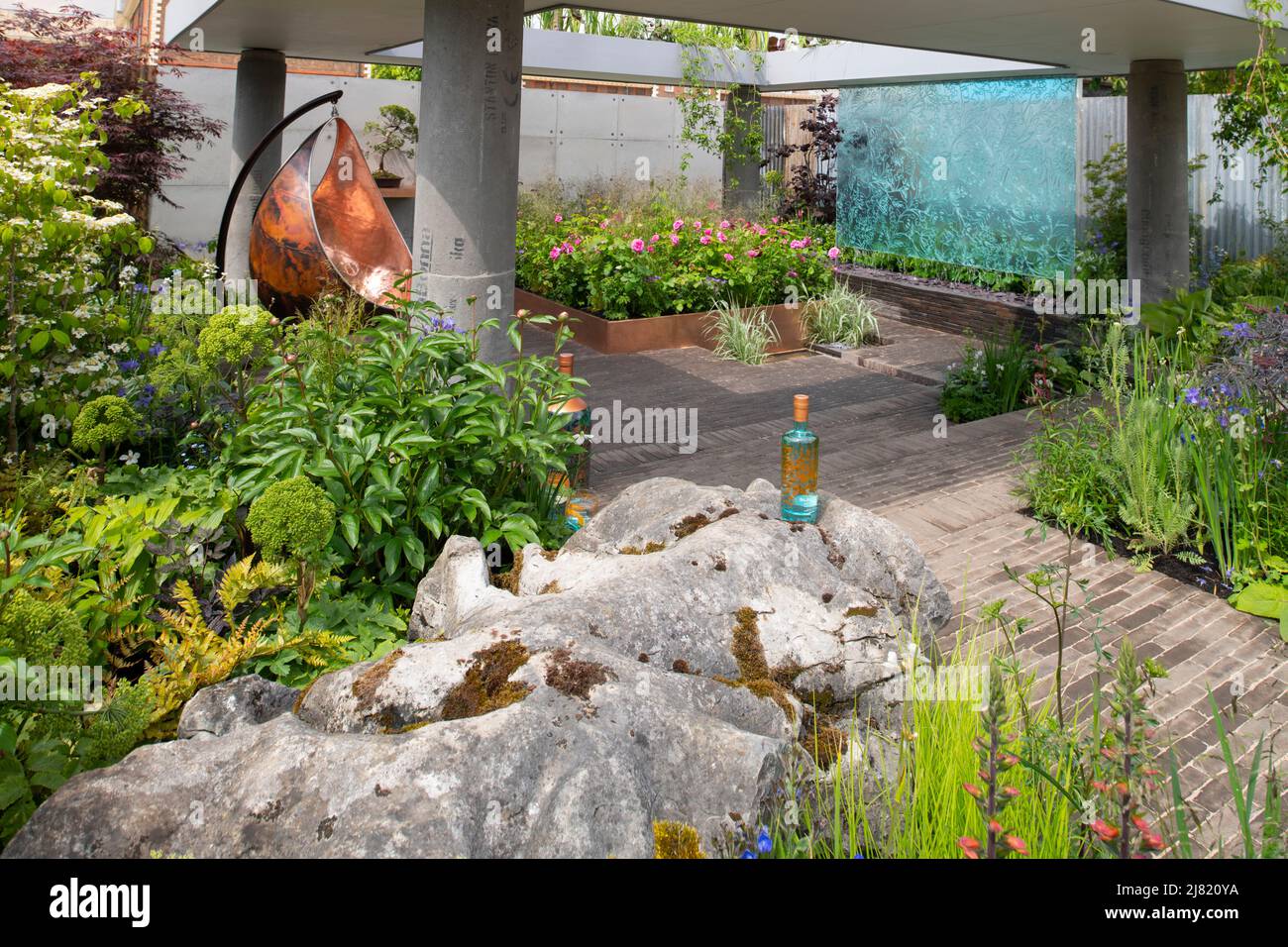 La piscine, le jardin silencieux Gin à la RHS Chelsea Flower Show 2019, Londres, Royaume-Uni Banque D'Images