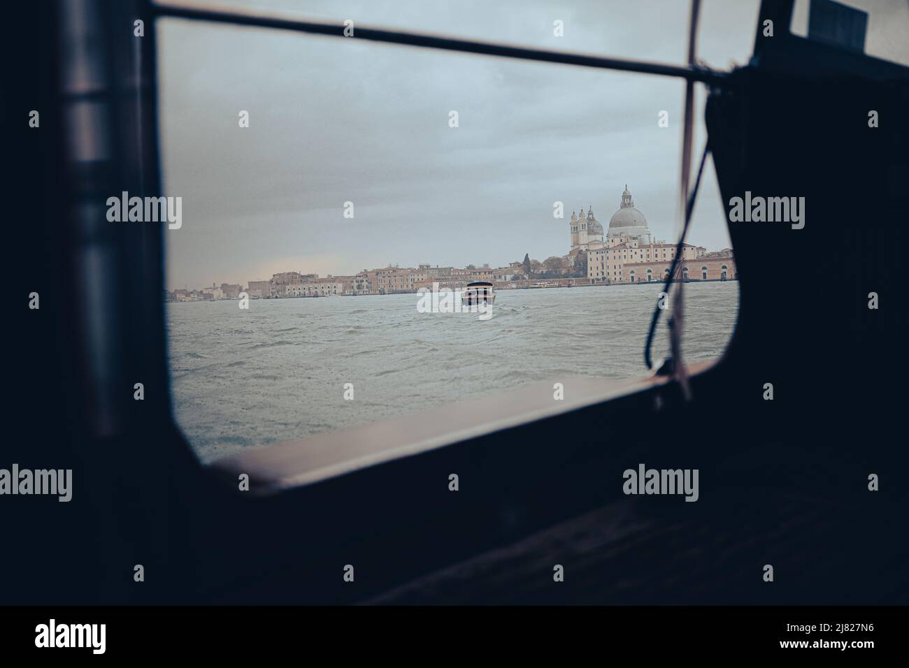 Vue sur Venise, Italie depuis un bateau Banque D'Images