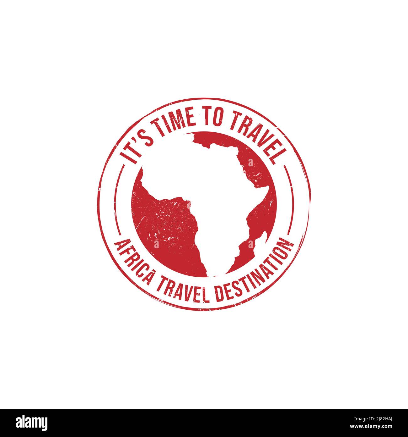 Gratrez le tampon en caoutchouc avec le texte icône Afrique carte destination de voyage inscrit à l'intérieur du tampon. Destination voyage Afrique timbre caoutchouc grunge Illustration de Vecteur