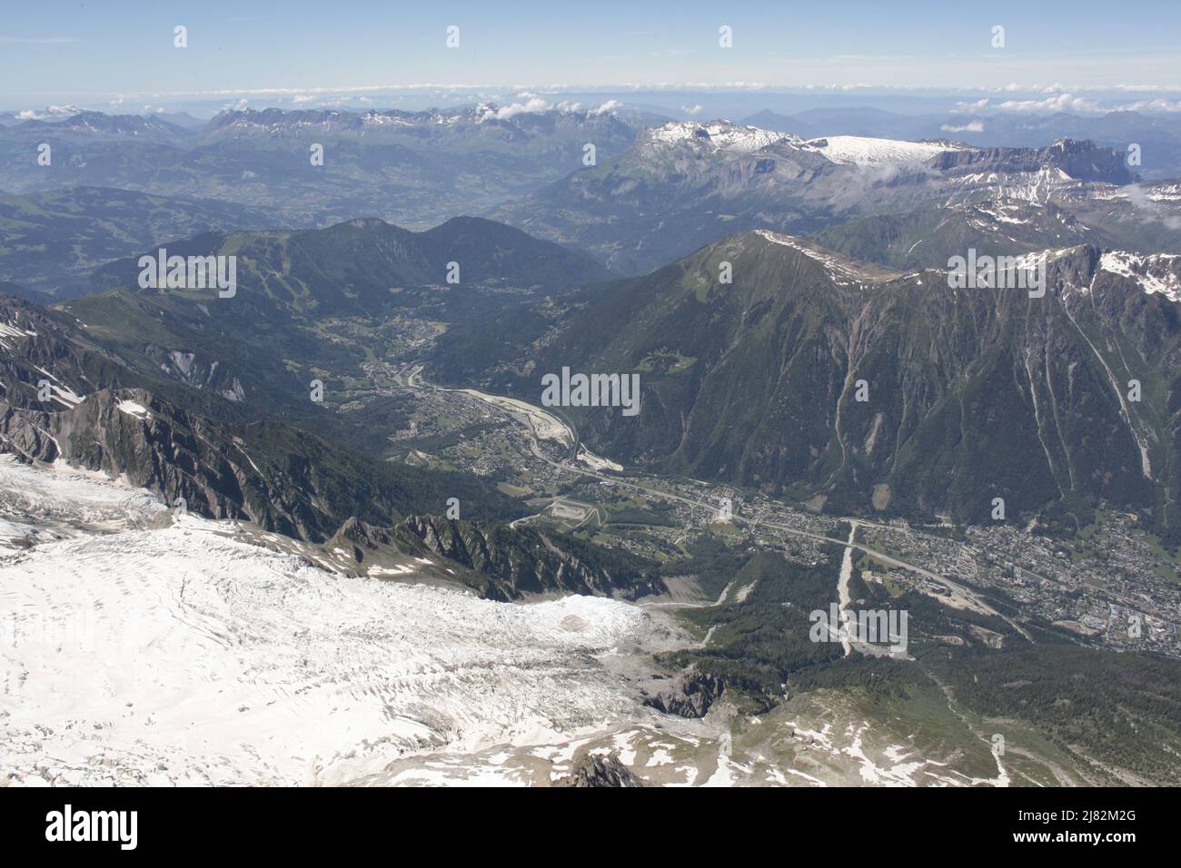 Vallée de Chamonix en été Banque D'Images