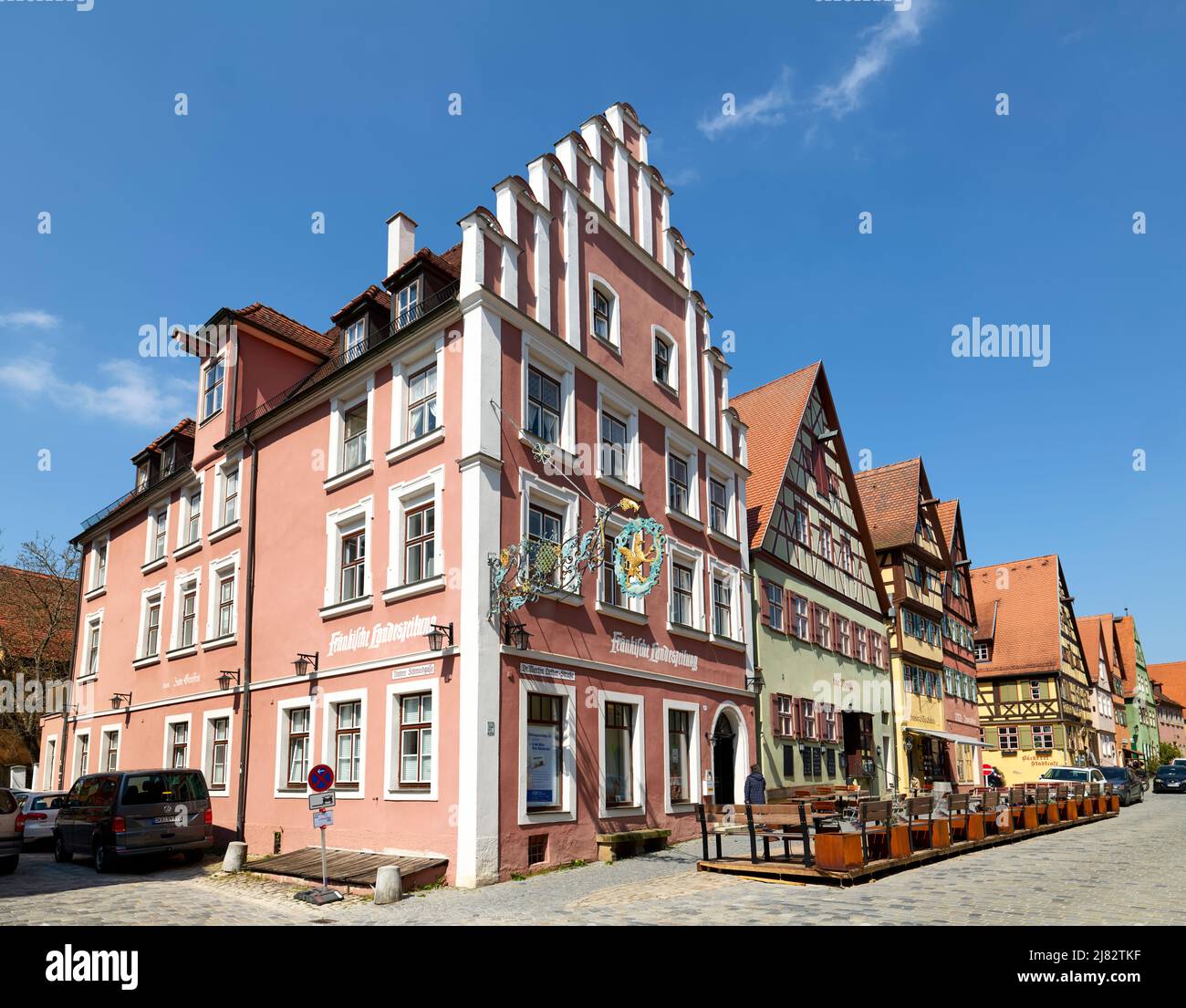 Allemagne Bavière route romantique. Historische Altstadt Dinkelsbuhl. Vieille ville Banque D'Images