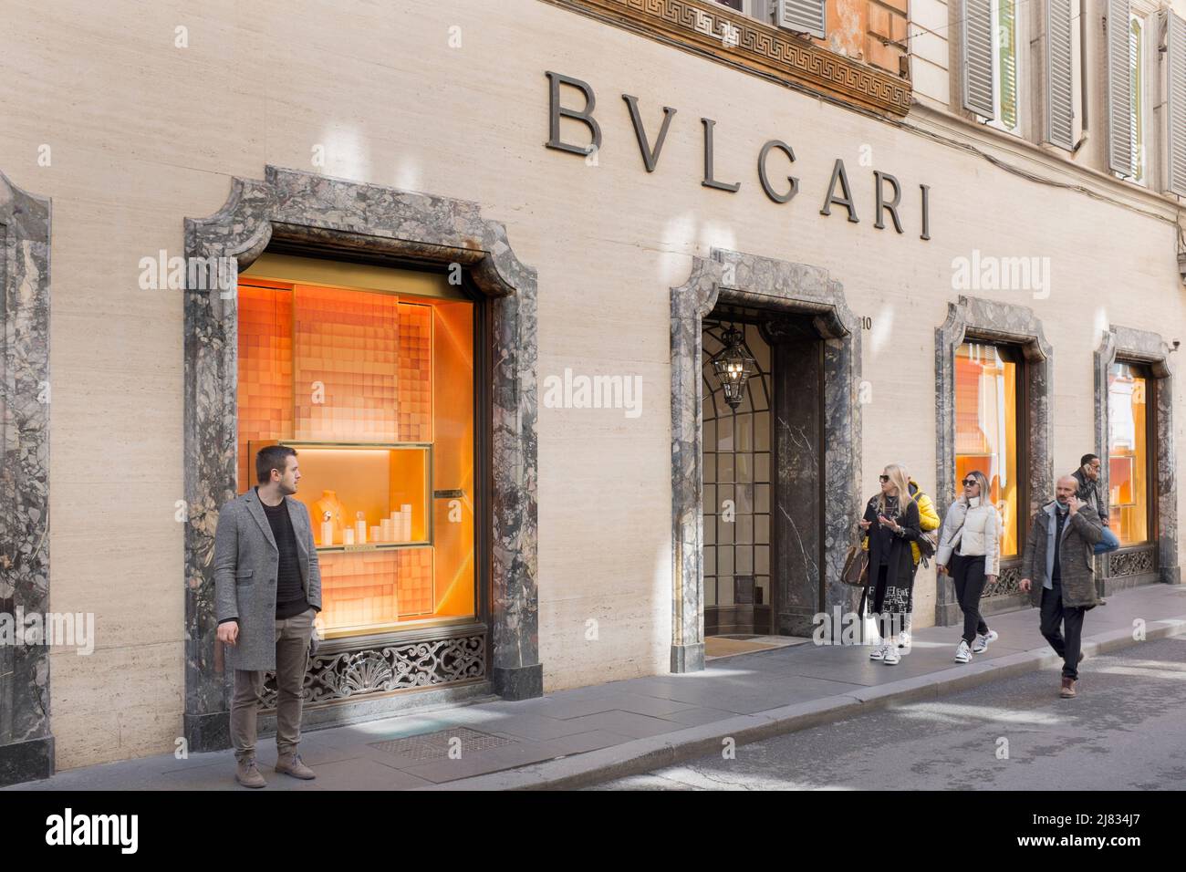 Bulgari Shop via Dei Condotti Rome Italie Banque D'Images