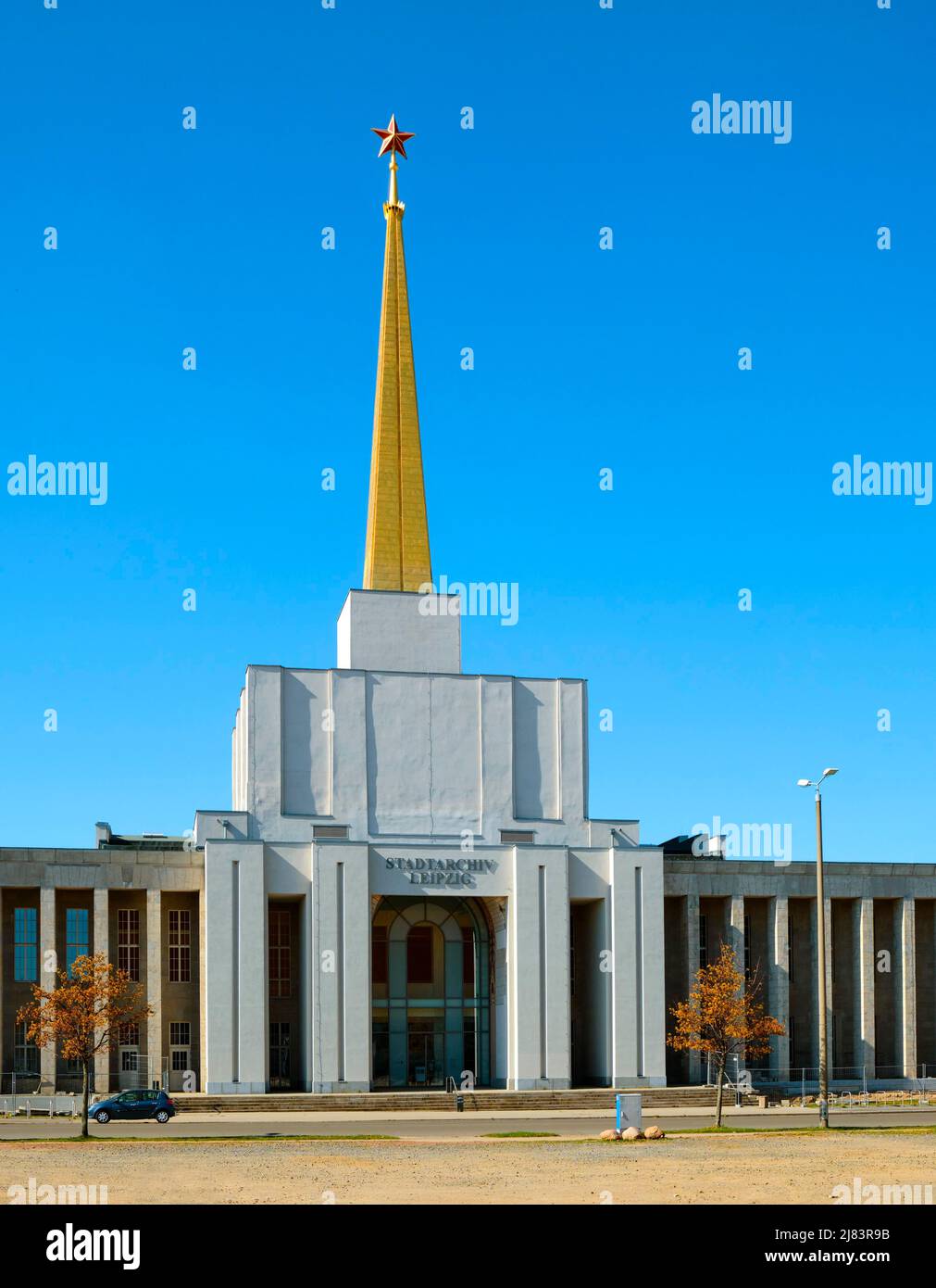 Stadtarchiv Leipzig, ehemaliger Sowjetischer Ausstellungspavillon, Alte Messe, Leipzig, Sachsen, Allemagne Banque D'Images