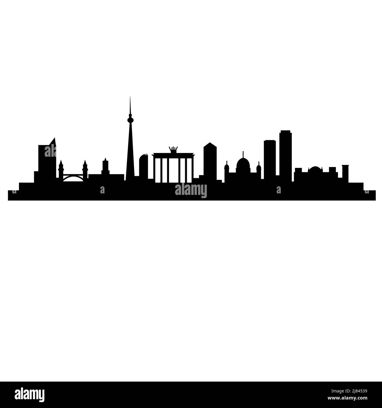 Ville Skyline de Berlin Allemagne Illustration de Vecteur