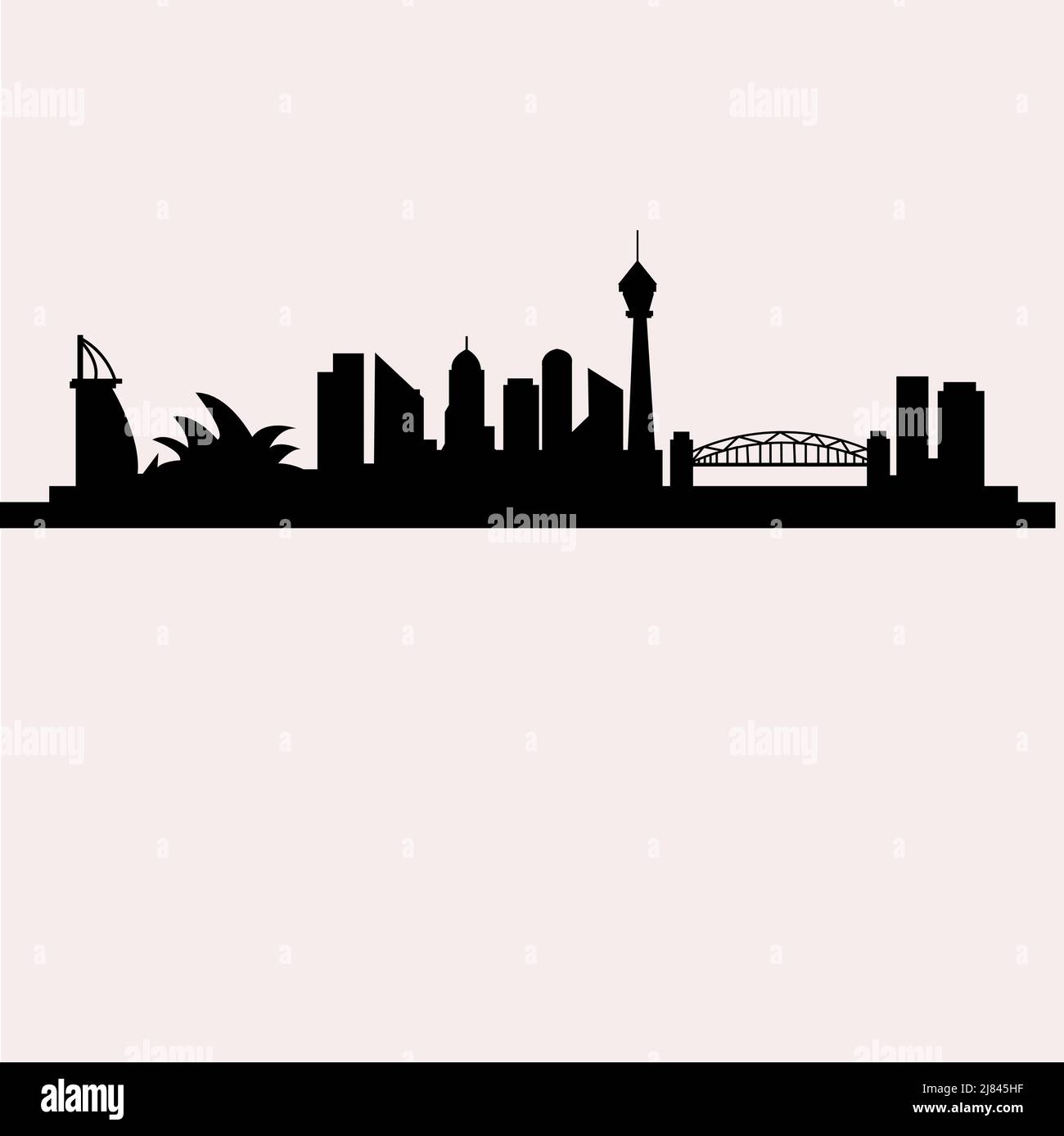 Ville Skyline Sydney Australie Illustration de Vecteur