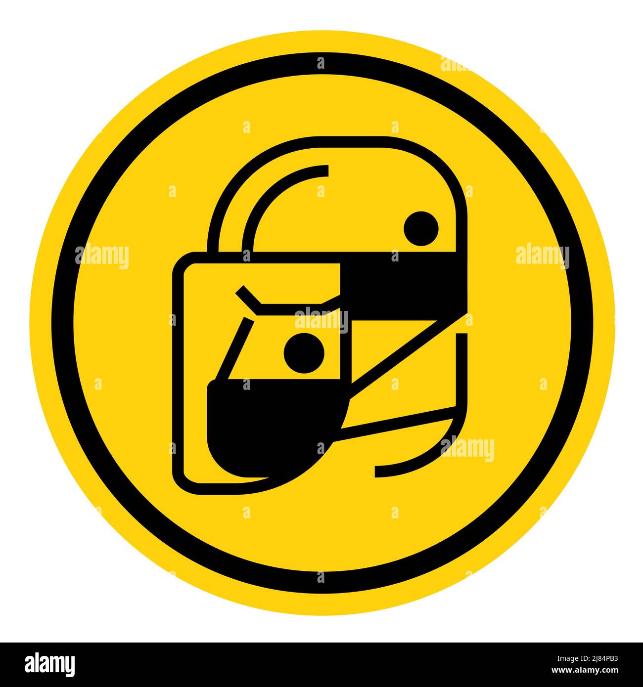 Portez des icônes de protection faciale simples pour votre conception Illustration de Vecteur