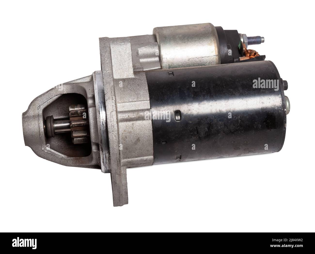 Démarreur d'un moteur à combustion interne Nouvelle pièce de rechange pour  voiture sur fond blanc. Catalogue des pièces de rechange Photo Stock - Alamy