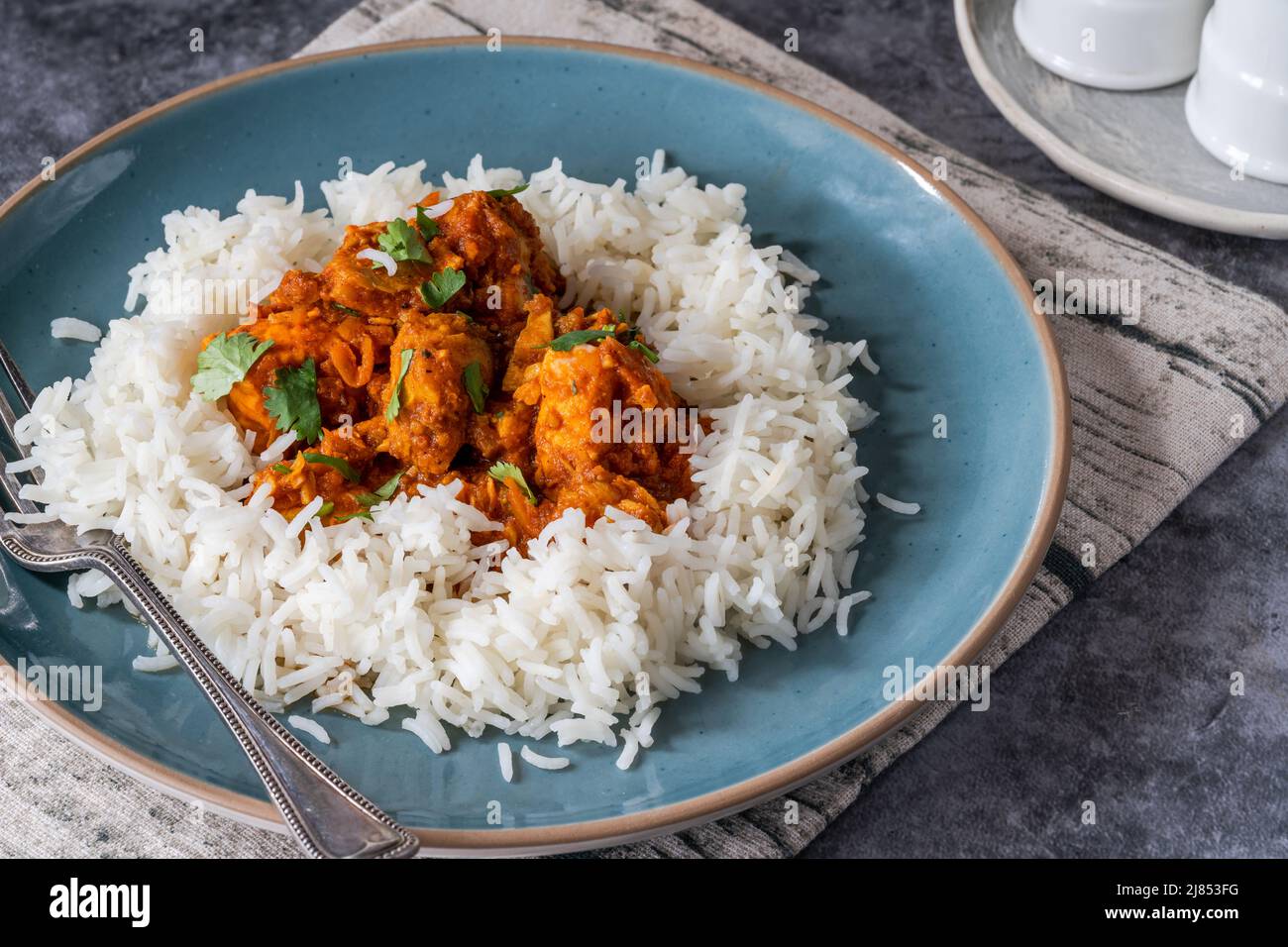 Pates de poisson Parsi au riz - délicieux curry de la communauté Parsi à Bombay Banque D'Images