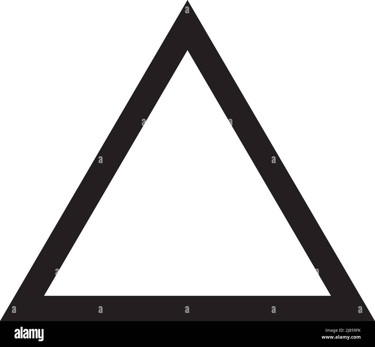 Icône en forme de triangle symbole vectoriel contour du contour pour la ...