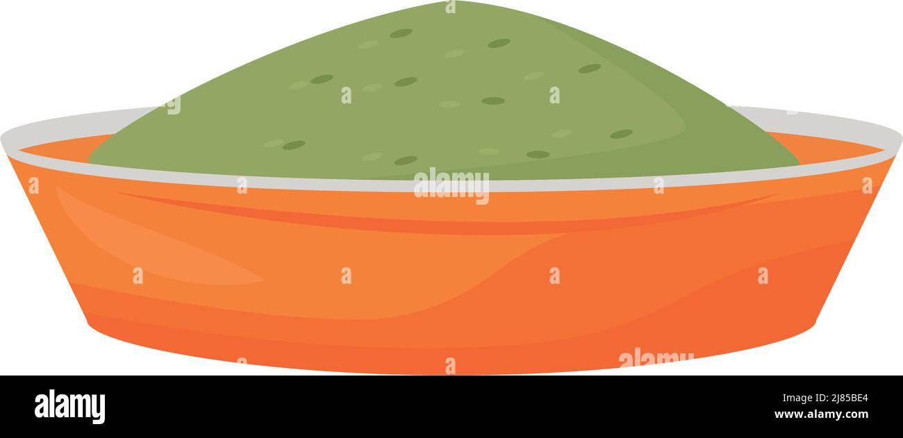 Bol avec plat de légumes semi-plat élément vectoriel de couleur Illustration de Vecteur