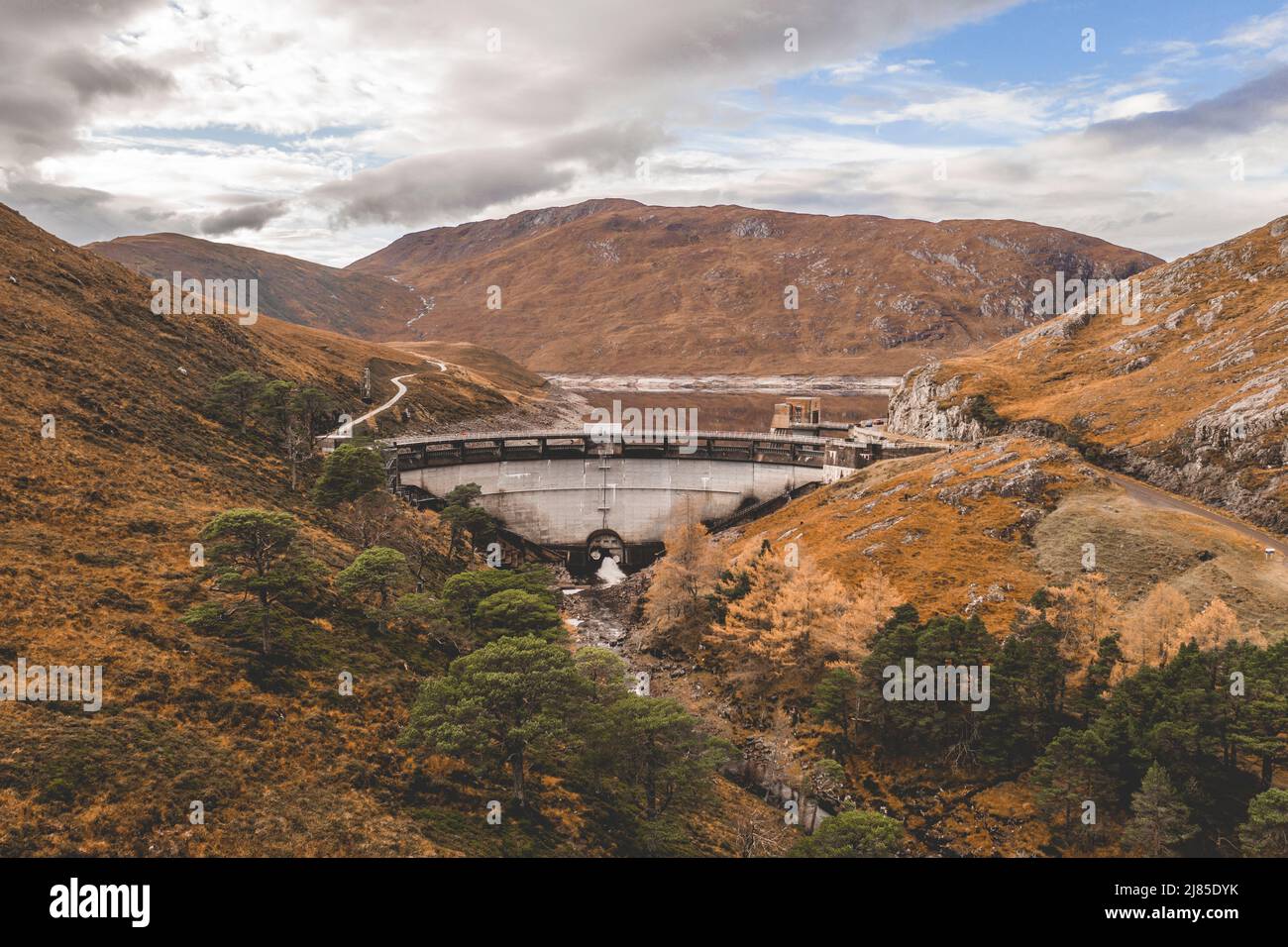 Barrage de SSE Monar, vallée de Strathfarrar Banque D'Images