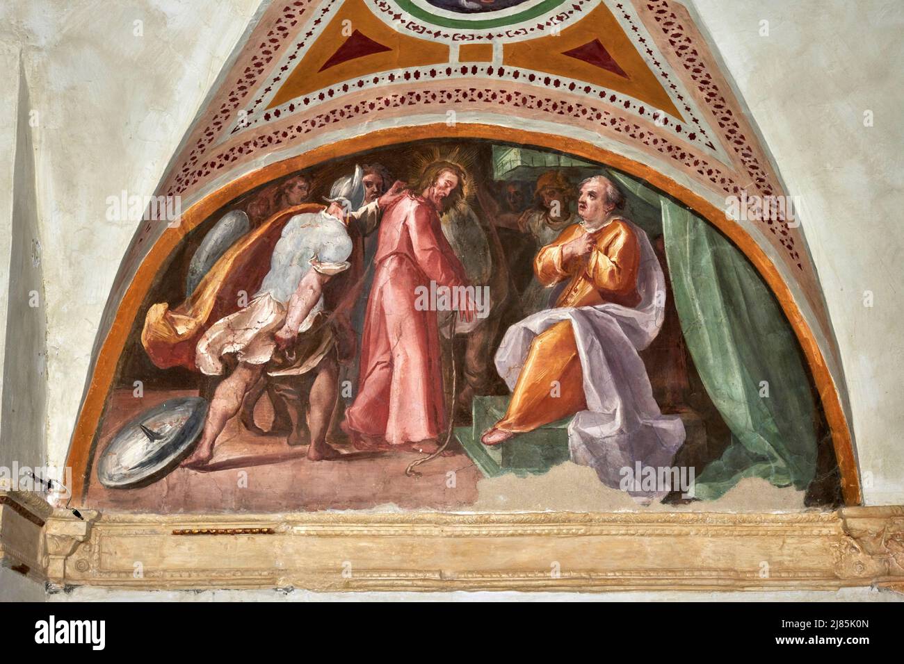 Scène della Passione di Gesù - affresco - Alessandro,Cherubino e Giovanni Alberti - 1588 - Sansepolcro (AR), Italia,Oratorio della Misericordia Banque D'Images