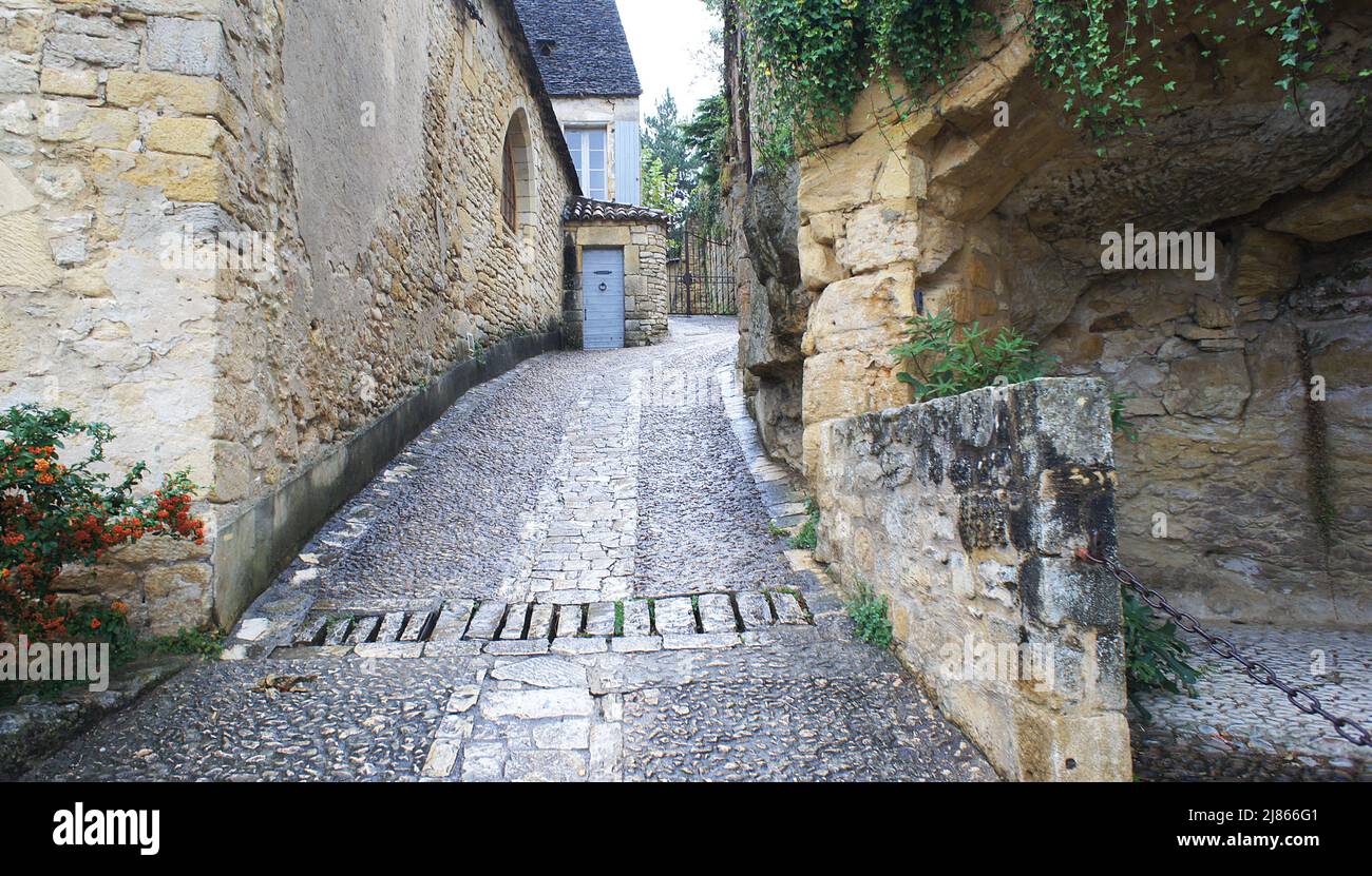 Rues et ruelles de Beynacet, Caeznac, France, Europe Banque D'Images