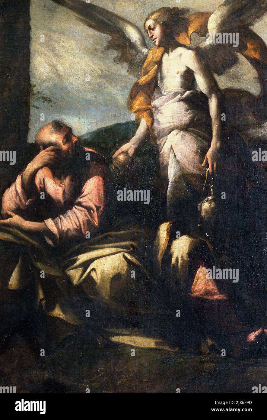 Elijah visité par an Angel par Donducci, Giovanni (il Mastelleta) (1575-1655); Galleria e Museo Etense, Modène, Italie; Italien, hors copyright. Banque D'Images