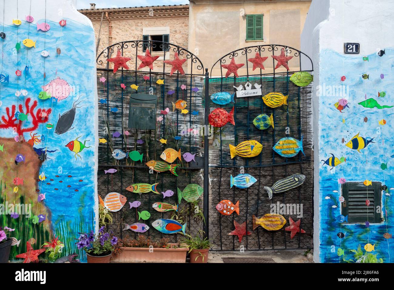 Décoration de porte Banque D'Images