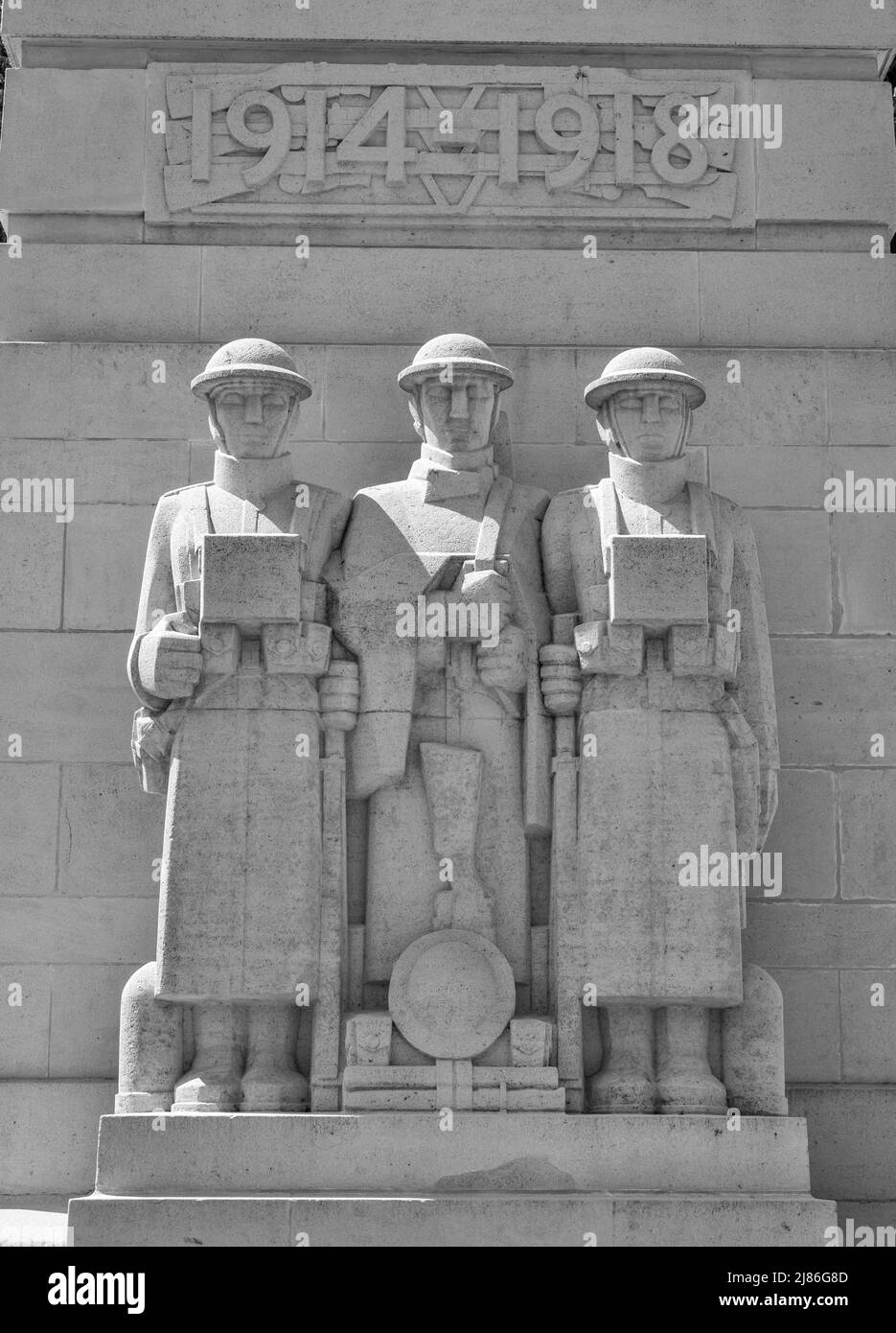 C'est le Mémorial des Soissons de la première Guerre mondiale du CWGC, dans la ville française de Soissons, dédié à ces militaires KIA pendant la bataille de Soissons en juillet 1918 Banque D'Images