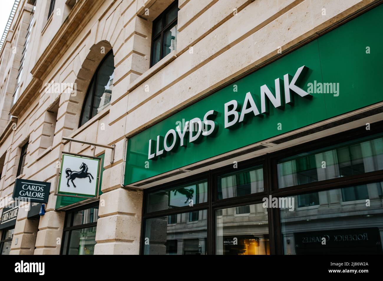 Lloyds Bank Branch, Londres Banque D'Images