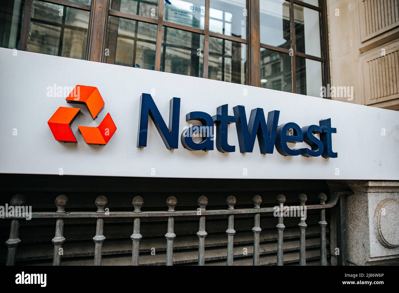 Succursale de NatWest Bank, Londres Banque D'Images