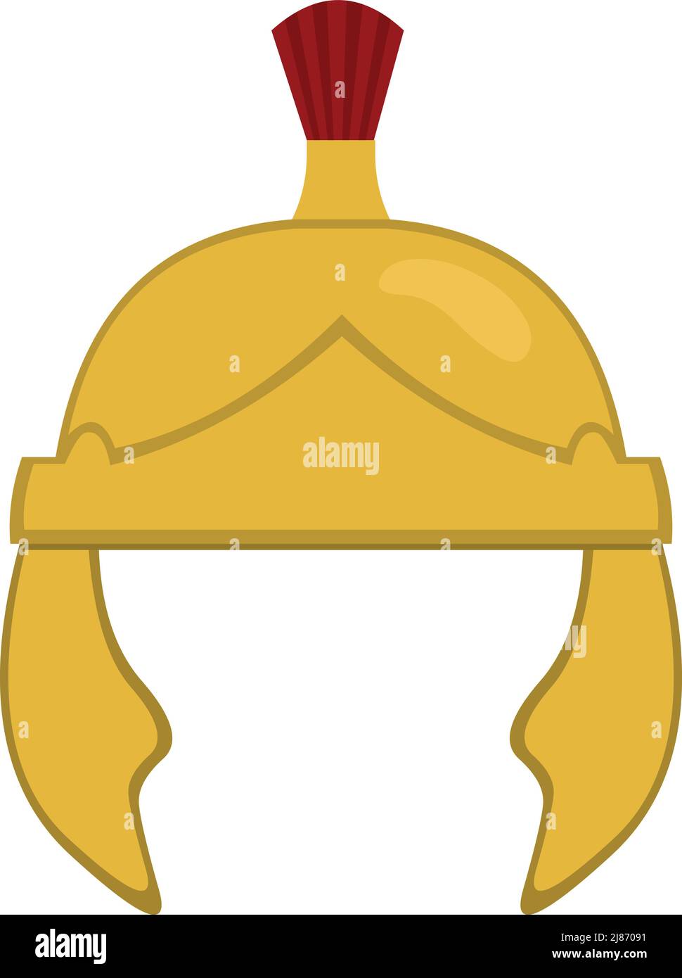 Illustration vectorielle d'un casque de soldat romain Illustration de Vecteur
