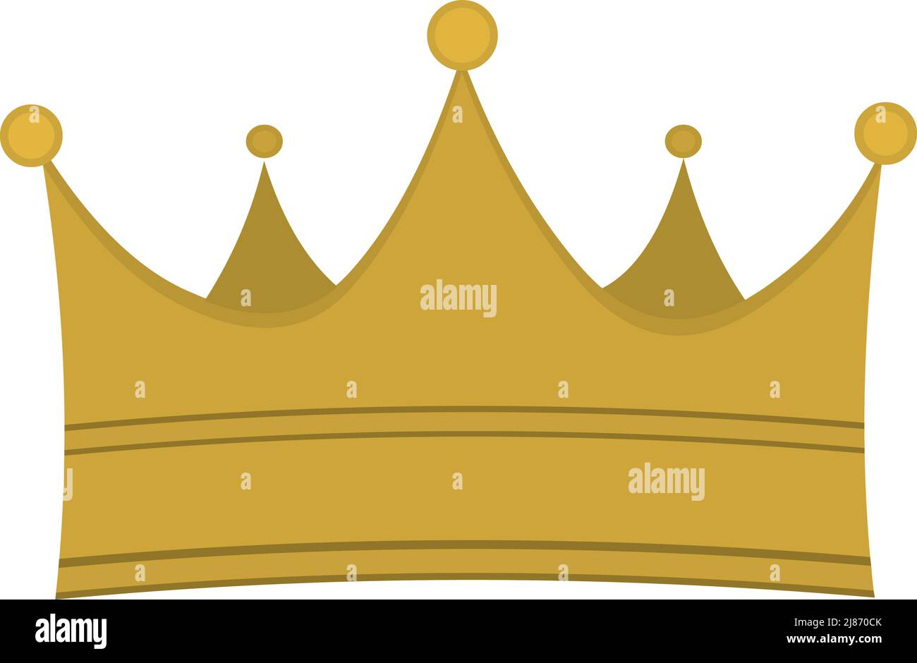 Illustration vectorielle d'une couronne de dessin animé de la royauté Illustration de Vecteur