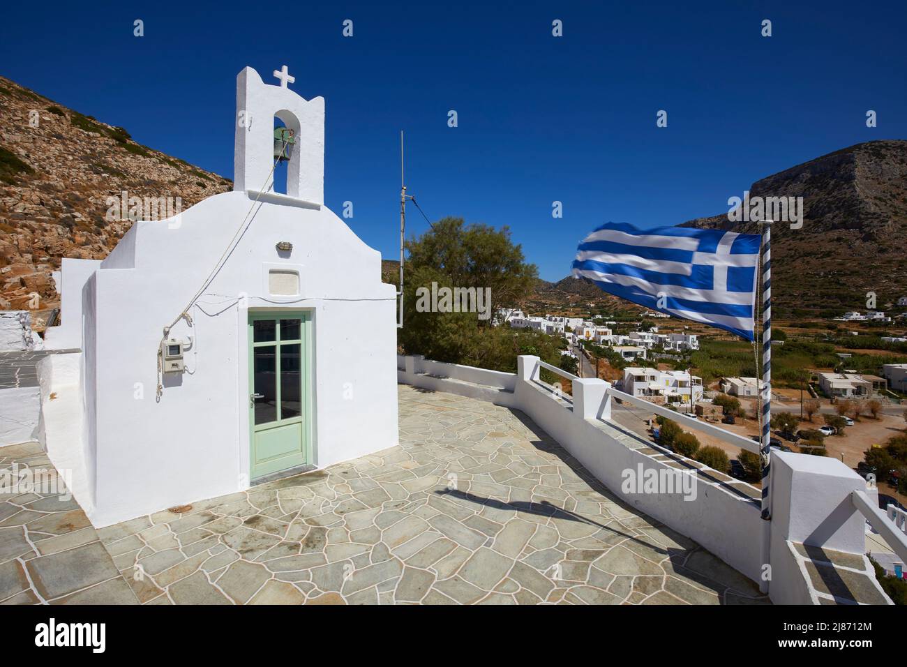 Churh à Kamares plage, Sifnos, Cyclades, Grèce, Banque D'Images